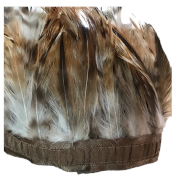 Oh Baby Crown Kids OS Brown Feathers Costume Play Time Dress Up Adjustable Tie - Picture 1 of 8